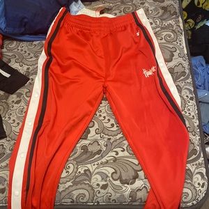 Husker button on sweats